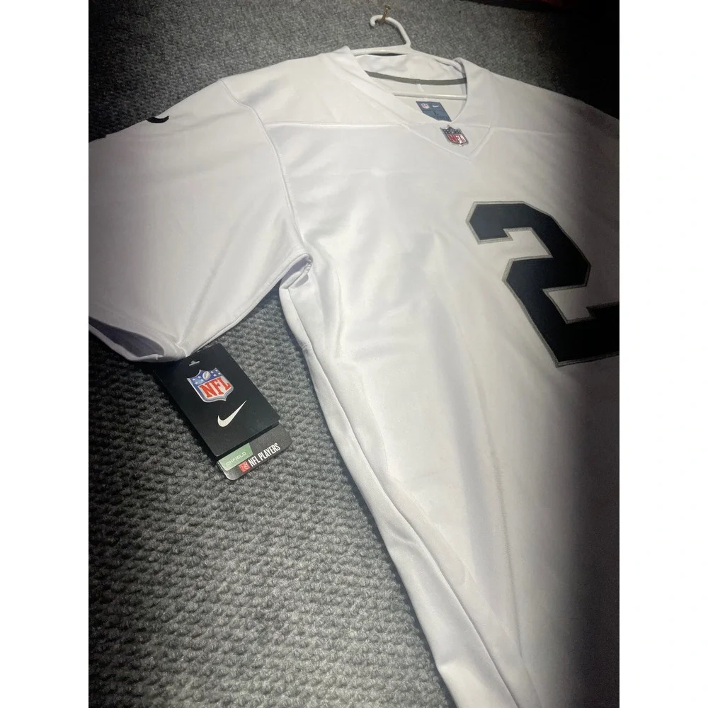 Nike Ashton Jeanty Boise State Broncos #2 White On-Field Jersey Mens Large NEW